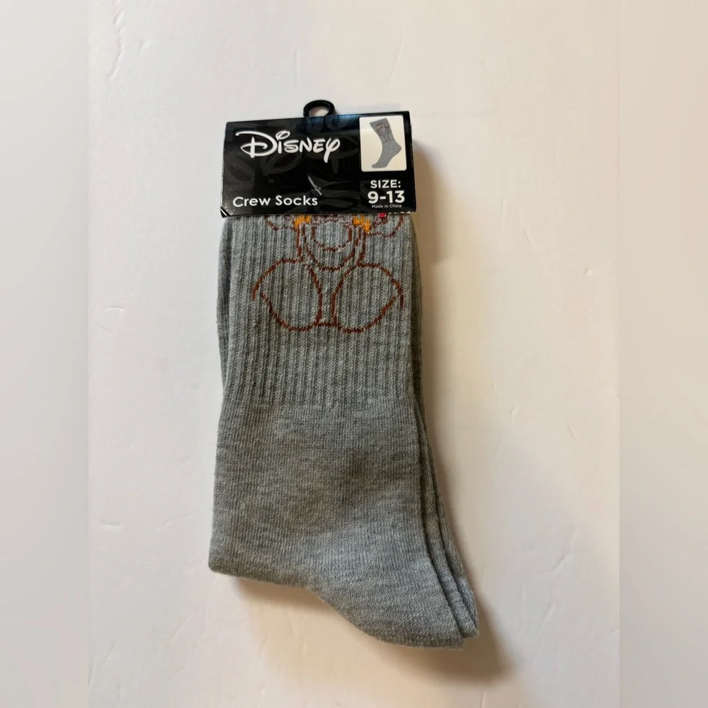 Disney Tigger Gray and Orange Crew Socks